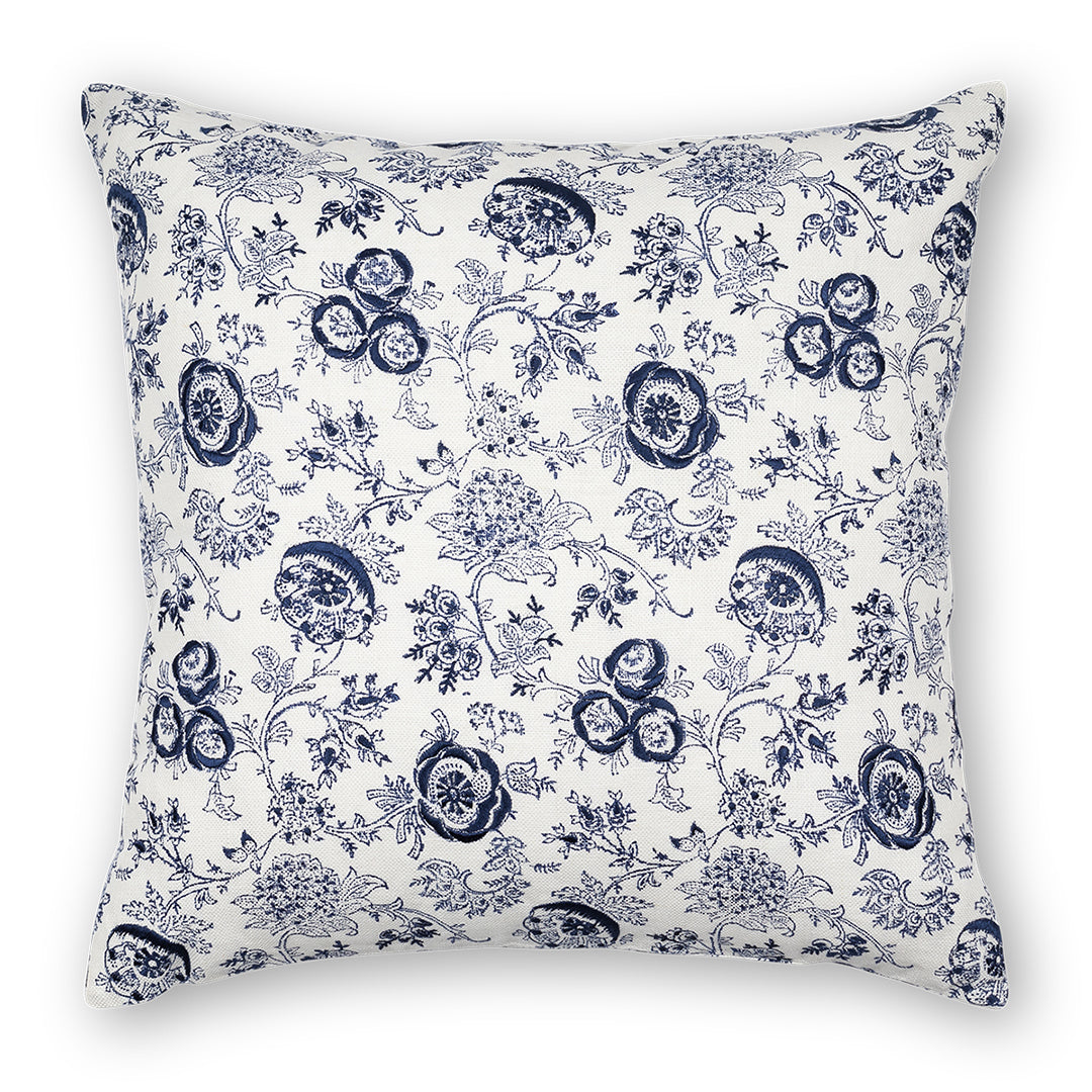 Eloquence Embroidered Pillow ~ Marine