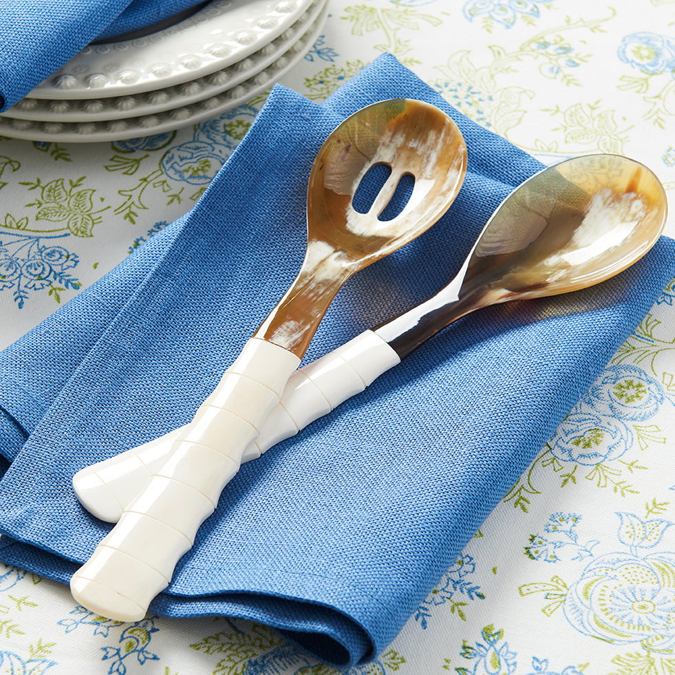 Solid Linen Napkins Blue