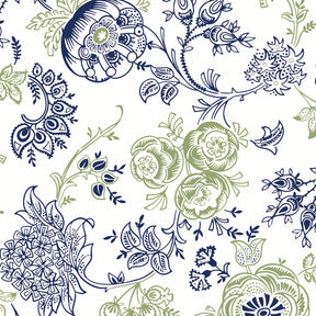 Exagerated Eloquence Wallpaper (Navy + Green)
