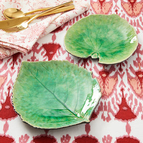 Set of 2 Glazed Leaf Dishes