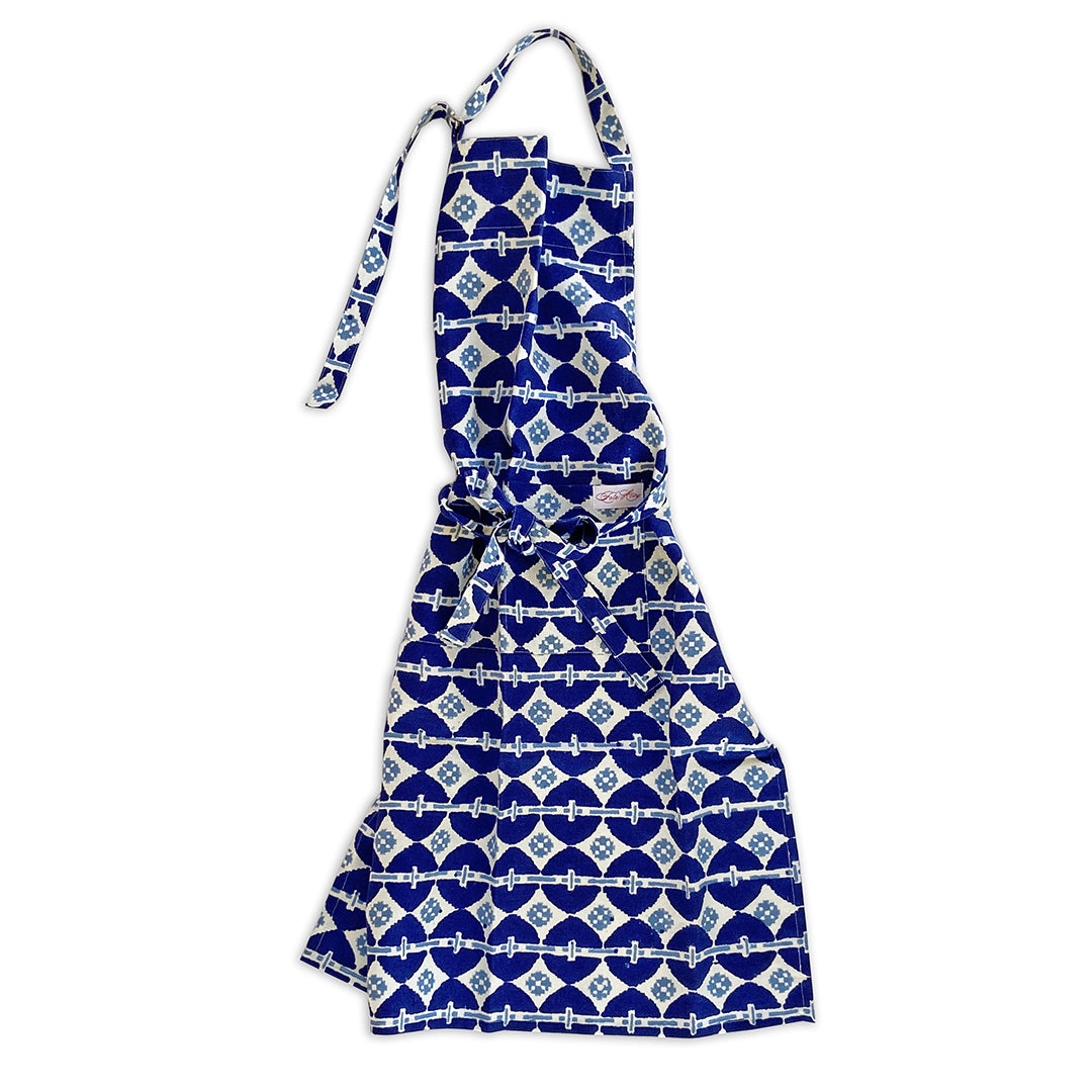 Linen Block Print Apron