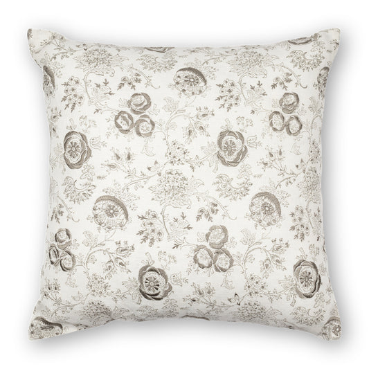 Eloquence Embroidered Pillow Cover (Grey)