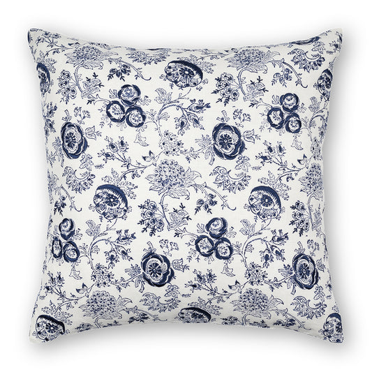 Eloquence Embroidered Pillow Cover (Navy)