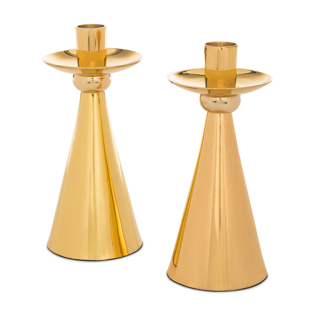 Mid-Century Candlesticks, Brass (Pair)