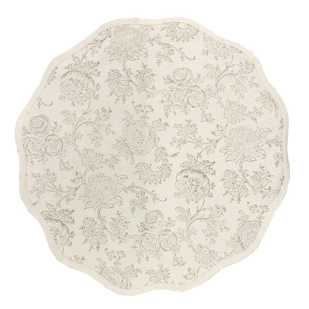 Eloquence Scalloped Placemat ~ Mist (Set of 8)