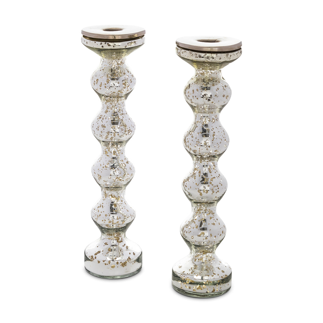 Silvered Candlestick