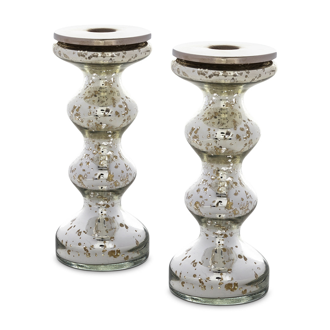 Silvered Candlestick