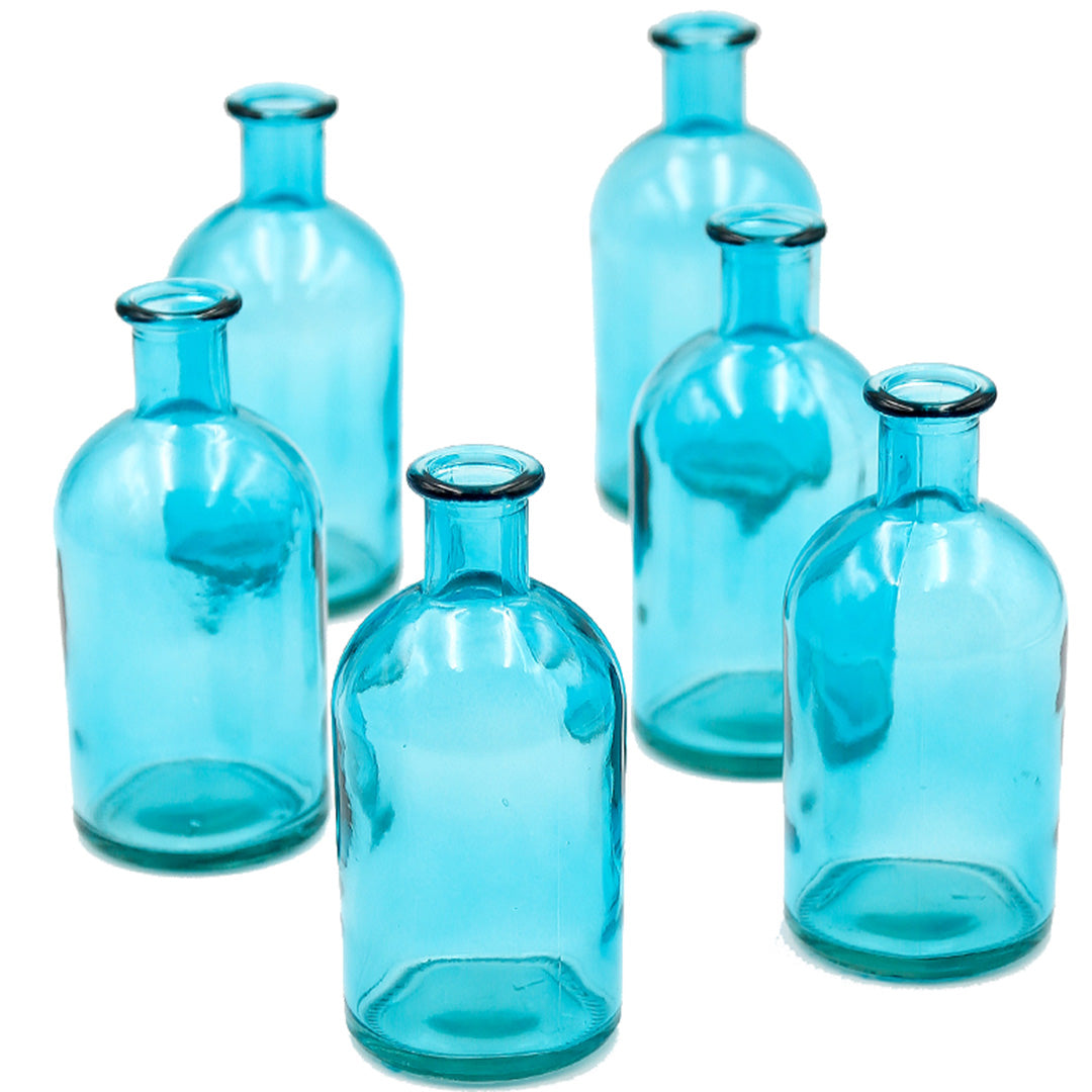 Turquoise Bottle Vase (Set/6)